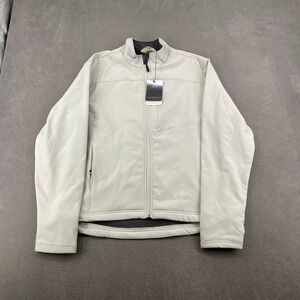 Fossa Apparel Ladies Downtown Softshell Jacket Gray Full Zip Sunroc Logo L NEW